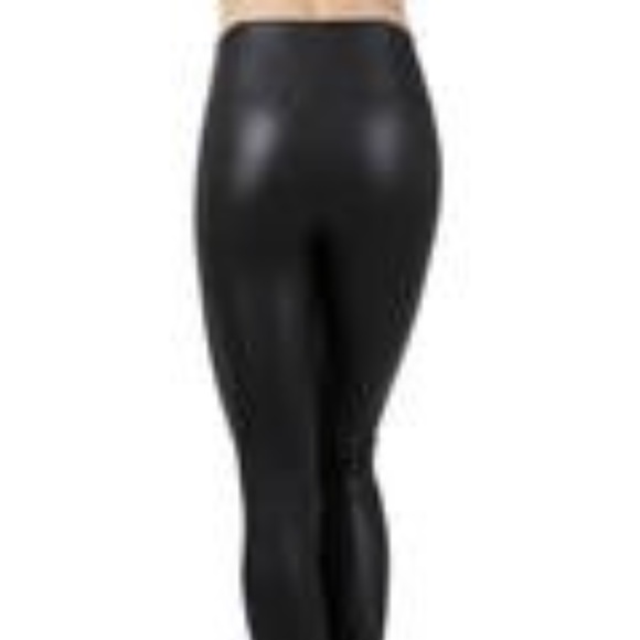 faux leather high waist skinny leggings - Picture 2 of 3